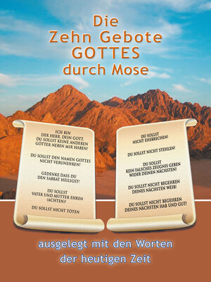 cover image of Die Zehn Gebote Gottes durch Mose
